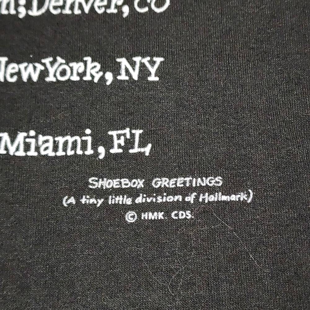 Vintage Forty 40th Tour Birthday Shoebox Greetings Humor Shirt XL Made in USA - Picture 3 of 7